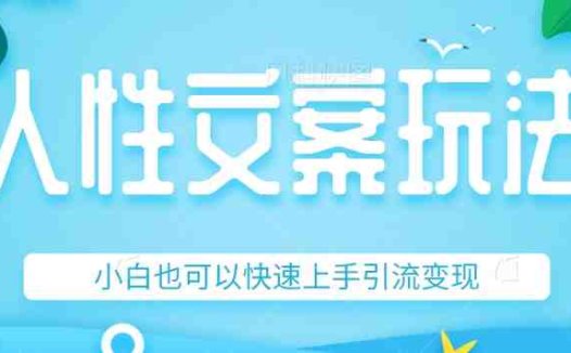 人性文案今日话题详细教程和玩法,精准引流情感粉丝,小白上手也可以日入500+(“深度解析人性文案从入门到日入500+”)