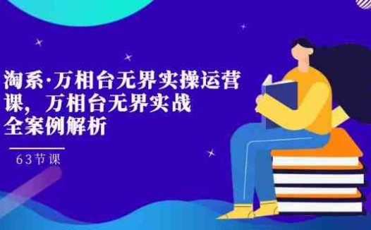 淘系·万相台无界实操运营课,万相台·无界实战全案例解析(63节课)(淘系·万相台无界实操运营课全面解析店铺运营技巧,助力商家提升盈利能力)