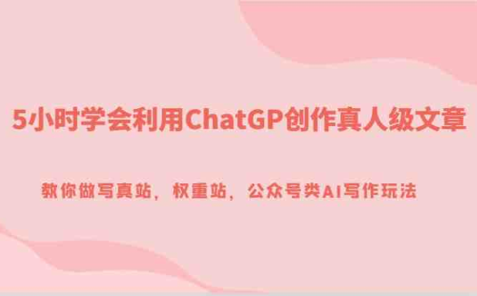 5小时学会利用ChatGP创作真人级文章,教你做写真站,权重站,公众号类AI写作玩法(“探索AI在网站内容创作中的应用以GPT为例”)
