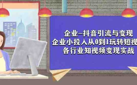 企业-抖音引流与变现:企业小投入从0到1玩转短视频 各行业知视频变现实战(抖音引流与变现企业实战指南)