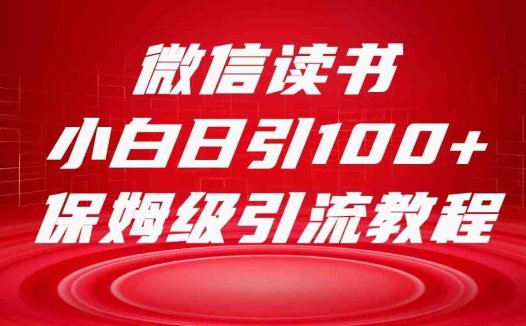 微信读书引流十大方法,小白日引100+流量,喂饭级引流全套sop流程(微信读书引流十大方法小白日引100+流量的全面指南)