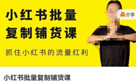 张宾·小红书批量复制铺货课，抓住小红书的流量红利 （更新2023年2月）(“全面掌握小红书运营技巧从开店到引流一站式解决方案”)