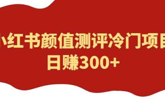 外面1980的项目，小红书颜值测评冷门项目，日赚300+【揭秘】(揭秘小红书颜值测评冷门项目，日赚300+的实操指南)