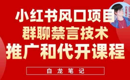 小红书风口项目日入300+，小红书群聊禁言技术代开项目，适合新手操作(利用小红书群聊禁言技术，开启日入300+的创业之路)