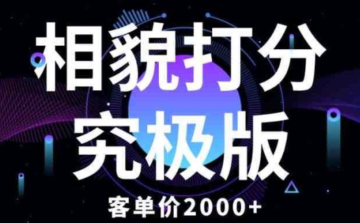 相貌打分究极版，客单价2000+纯新手小白就可操作的项目(纯新手小白也可操作的情感咨询项目——相貌打分究极版)