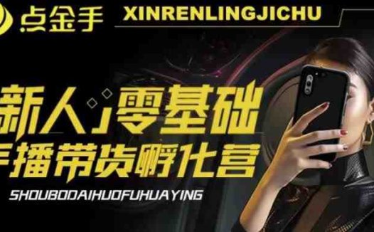 2023点金手·新人零基础手播带货孵化营：账号运营篇+主播话术篇+数据流量篇等(全面解析直播带货技巧，助您轻松开启直播电商之路)