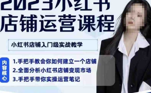 陶金金·2023小红书店铺运营课，小红书店铺入门实战教学(陶金金2023小红书店铺运营课从入门到实战的全方位教学)