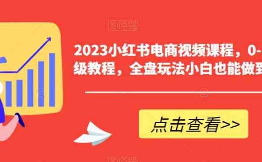 2023小红书电商视频课程，0-1入门保姆级教程，全盘玩法小白也能做到月入2w+(全面解析小红书电商运营技巧，助你轻松实现月入2w+)