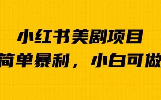 外面卖1980的小红书美剧项目，单日收益1000＋，小众暴利的赛道【揭秘】(揭秘小红书美剧项目小众暴利赛道的运营策略与实操技巧)