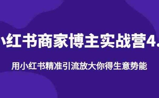 【推荐】小红书商家博主精准引流实战营4.0，用小红书放大你的生意势能(小红书商家博主精准引流实战营4.0全面解析小红书运营策略与技巧)