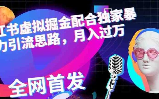 小红书虚拟掘金配合独家首发暴力引流思路,月入过万【揭秘】(“揭秘小红书虚拟掘金独家引流策略助力月入过万”)