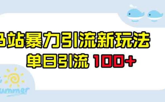 B站暴力引流新玩法，单日引流100+【揭秘】(揭秘B站暴力引流新玩法单日引流100+的全面指南)