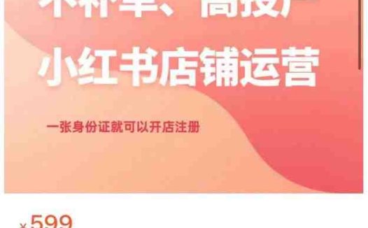 不补单、高投产的小红书店铺运营，一张身份证就可以开店注册(“全面解析小红书店铺运营从开店注册到私域变现一站式教程”)