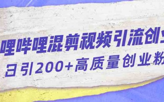 哔哩哔哩B站混剪视频引流创业粉日引300+(“利用哔哩哔哩混剪视频实现日引300+创业粉的有效策略”)