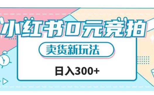 小红书0元竞拍，文玩卖货新玩法，一天轻松300+【揭秘】(小红书上的文玩竞拍新玩法一天轻松赚取300+)