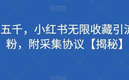 价值五千，小红书无限收藏引流创业粉，附采集协议【揭秘】(揭秘小红书无限收藏引流创业粉的方法及采集协议)