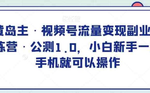 黄岛主·视频号流量变现副业训练营·公测1.0,小白新手一部手机就可以操作(黄岛主的视频号流量变现副业训练营小白新手也可轻松操作)