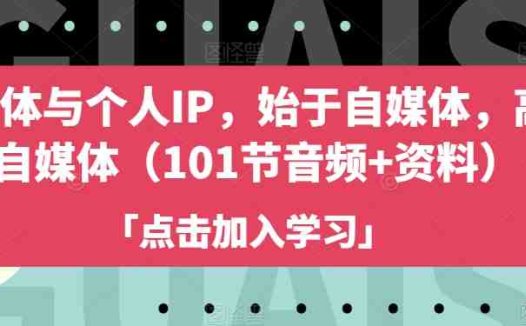 自媒体与个人IP,始于自媒体,高于自媒体(101节音频+资料)