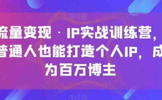 流量变现·IP实战训练营普通人的互联网IP打造与变现指南”)