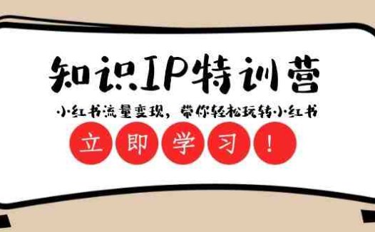知识IP特训营 :小红书流量变现,带你轻松玩转小红书(23节视频课)(全面掌握小红书流量变现技巧,实现轻松玩转)