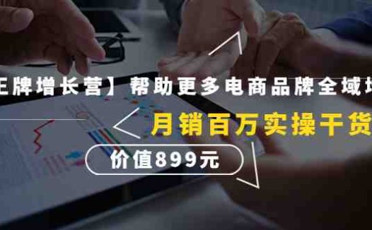 【王牌增长营】帮助更多电商品牌全域增长,月销百万实操干货,价值899元(《王牌增长营》全域增长策略,助力电商品牌实现月销百万)