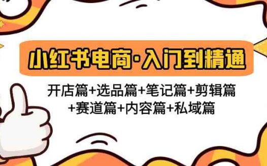 小红书电商入门到精通 开店篇+选品篇+笔记篇+剪辑篇+赛道篇+内容篇+私域篇(小红书电商全攻略从开店到运营的一站式指南)