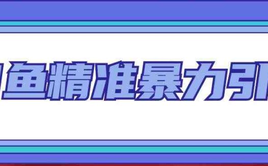 闲鱼精准暴力引流全系列课程,每天被动精准引流200+客源技术(8节视频课)(掌握闲鱼精准暴力引流全系列课程,助您实现每天被动精准引流200+客源的目标。)