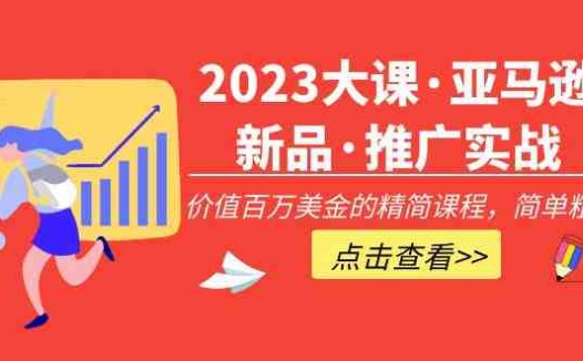 2023大课·亚马逊新品·推广实战：价值百万美金的精简课程，简单粗暴！(探索亚马逊新品推广实战从关键词分析到广告案例解析)