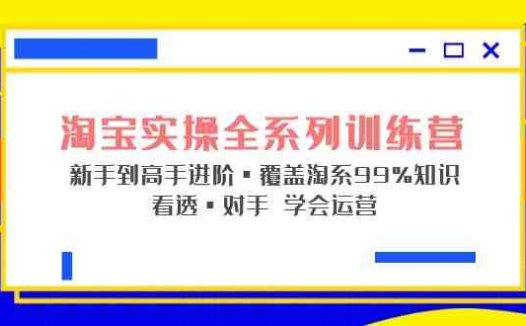 淘宝实操全系列训练营 新手到高手进阶·覆盖·99%知识 看透·对手 学会运营(淘宝实操全系列训练营从新手到高手的全面指南)