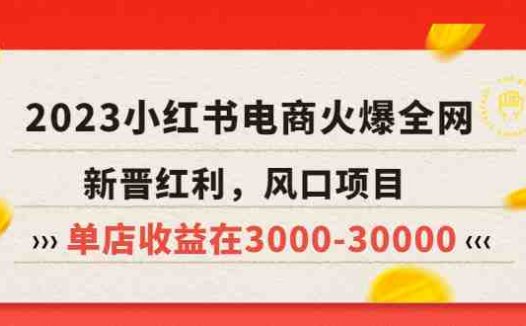 2023小红书电商火爆全网，新晋红利，风口项目，单店收益在3000-30000！(小红书电商2023年新晋红利与风口项目，单店收益可达3000-30000元)