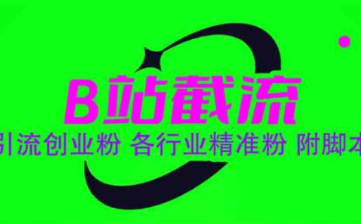 B站截流 引流创业粉 各行业精准粉 附脚本(“B站截流法高效引流创业粉，实现精准营销”)