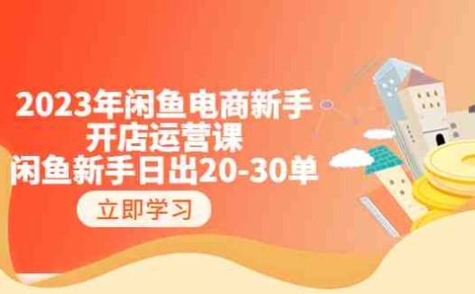 2023年闲鱼电商新手开店运营课：闲鱼新手日出20-30单（18节-实战干货）(全面掌握闲鱼电商运营技巧，实现日出20-30单的实战指南)