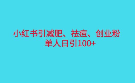 小红书精准引流，减肥、祛痘、创业粉单人日引100+（附软件）(利用小红书软件进行精准引流，实现日引100+的有效策略)