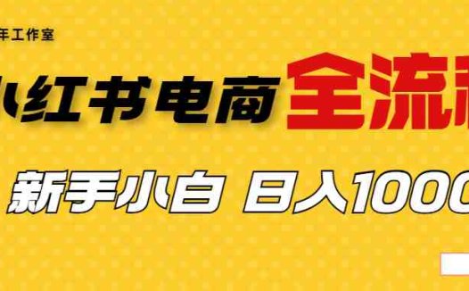 外面收费4988的小红书无货源电商从0-1全流程，日入1000＋(小红书无货源电商从0-1全流程，日入1000+收益揭秘)