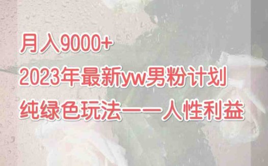 月入9000+2023年9月最新yw男粉计划绿色玩法——人性之利益(探索人性之利,实现月入9000+的新项目)