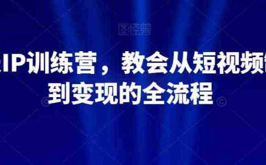 21天IP训练营,教会从短视频制作到变现的全流程(21天IP训练营从短视频制作到变现的全流程实战指南)