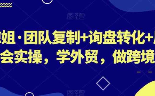 琼姐·团队复制+询盘转化+展会实操,学外贸,做跨境(深度解析外贸业务团队建设、询盘转化与展会实操)