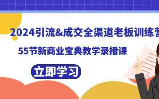2024引流&成交全渠道老板训练营，59节新商业宝典教学录播课