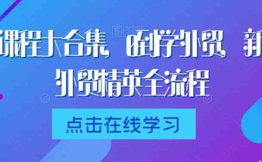 外贸课程大合集，0到1学外贸，新手到外贸精英全流程