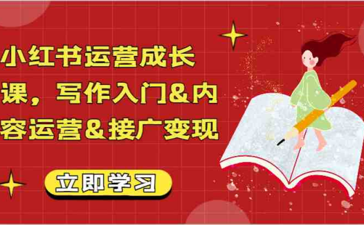 小红书运营成长课，写作入门&内容运营&接广变现【文档】