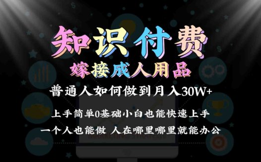 2024普通人做知识付费结合成人用品如何实现单月变现30w➕保姆教学1.0