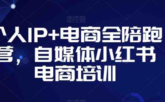 个人IP+电商全陪跑营,自媒体小红书电商培训