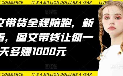 AI图文带货全程陪跑，新手必看，图文带货让你一天多赚1000元