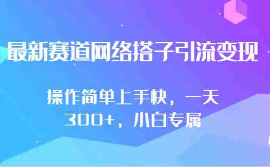 最新赛道网络搭子引流变现!!操作简单上手快，一天300+，小白专属