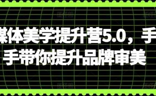 自媒体美学提升营5.0,手把手带你提升品牌审美