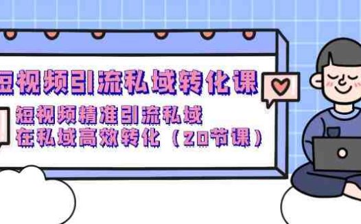 短视频引流 私域转化课,短视频精准引流私域,在私域高效转化(20节课)