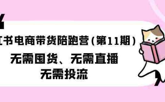 小红书电商带货陪跑营(第11期)无需囤货、无需直播、无需投流