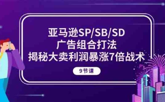 亚马逊SP/SB/SD广告组合打法,揭秘大卖利润暴涨7倍战术 (9节课)