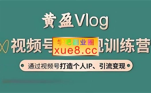 黄盈Vlog《视频号IP变现训练营》