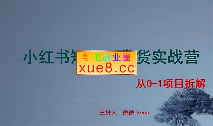 徐徐《小红书短视频带货实战营》插图 徐徐《小红书短视频带货实战营》